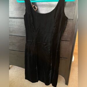 Velvet black Betsey Johnson mini dress in great condition!